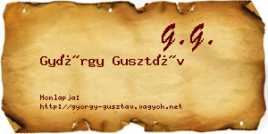 György Gusztáv névjegykártya