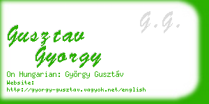 gusztav gyorgy business card