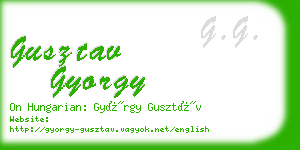 gusztav gyorgy business card